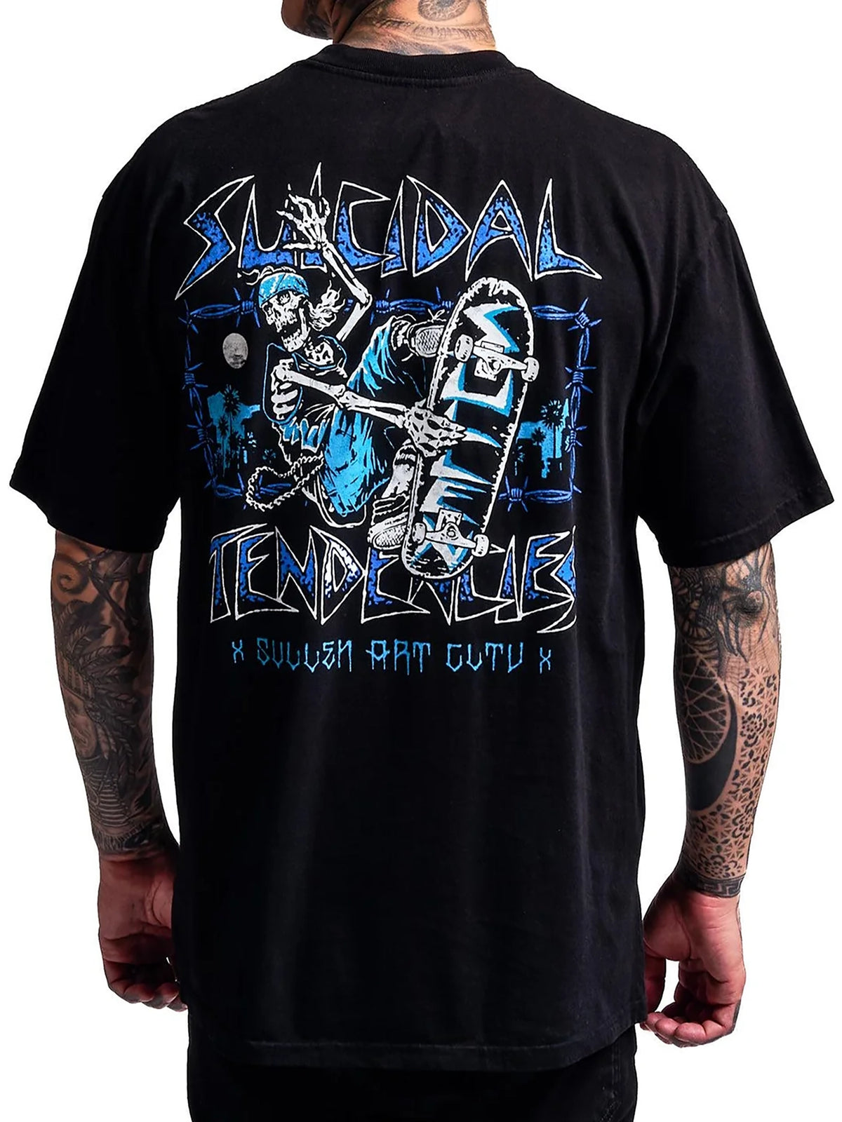 Sullen x Suicidal Tendencies Men's Sk8r “1 Ton” Graphic T-shirt - Jet Black