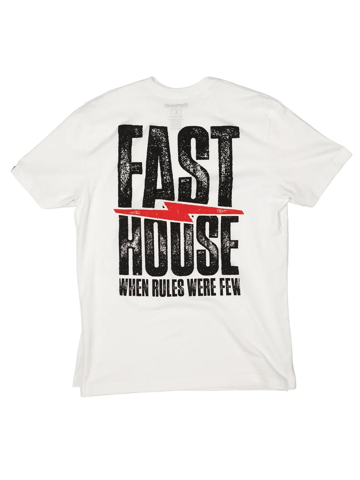 Fasthouse Men's Surge Graphic T-shirt in White, back flat-lay view