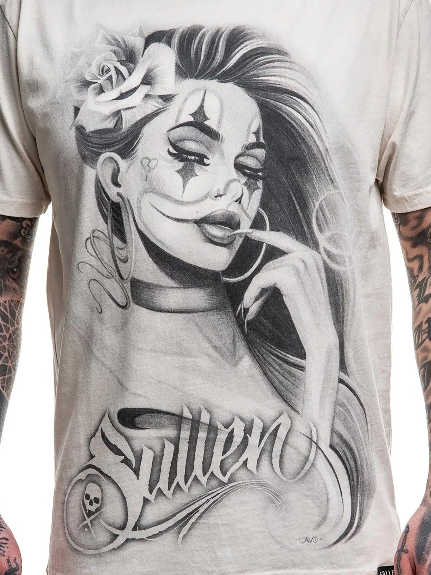 Sweet Payasa premium tee front graphic close-up