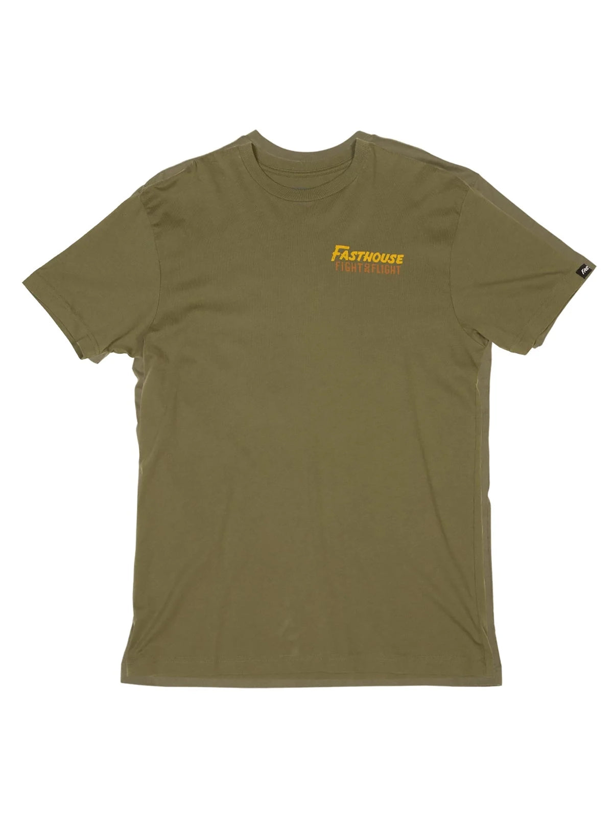 Fasthouse Men's Talon Graphic T-shirt in Olive, front flat-lay view