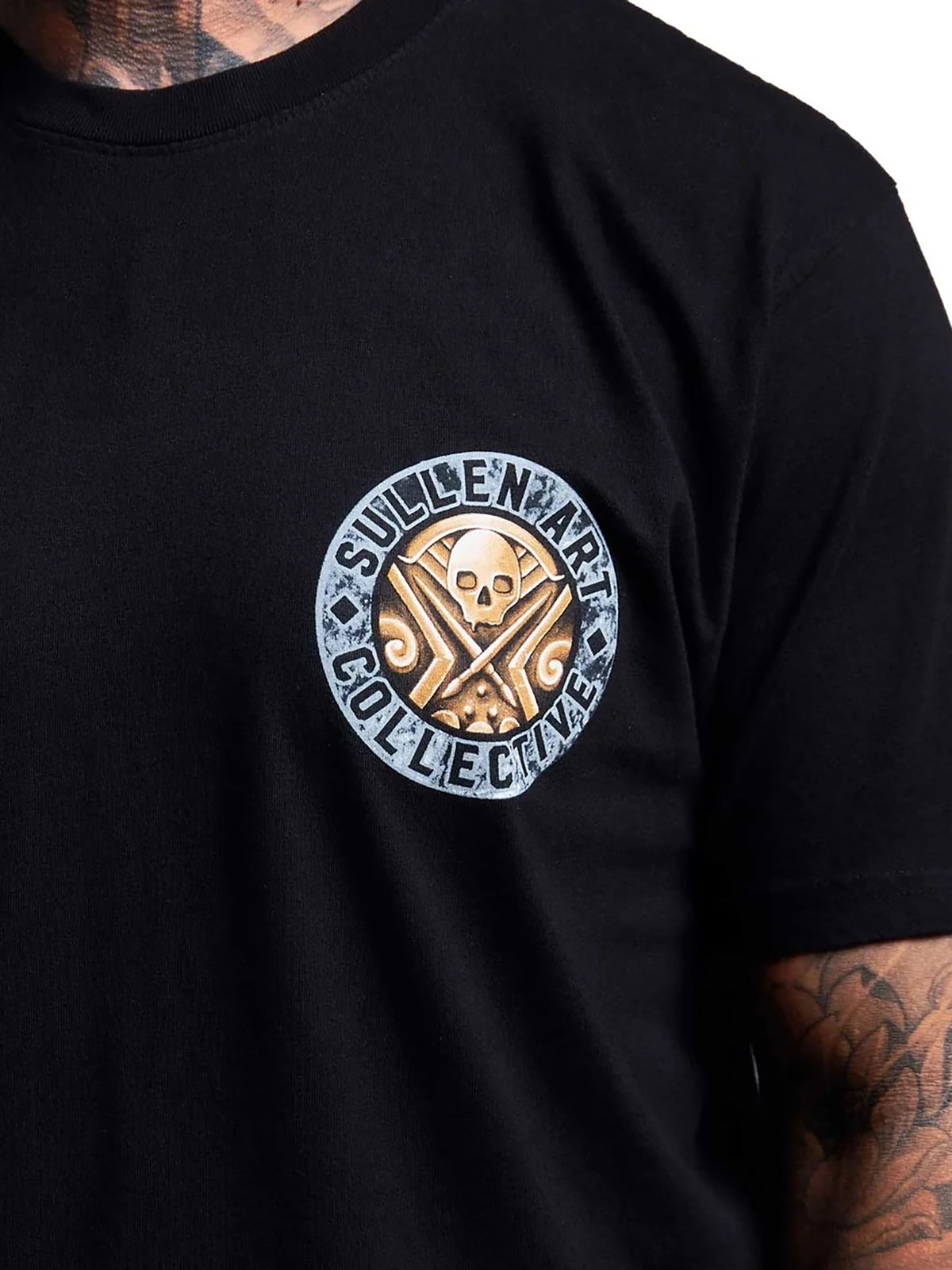 Close-up of the Sullen Tiger King T-shirt front chest logo