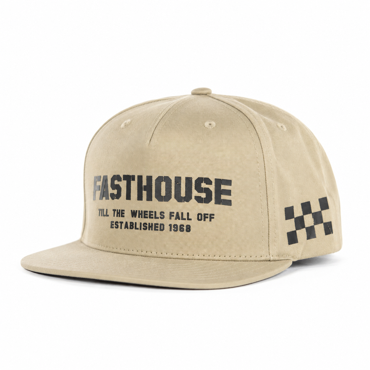 Fasthouse Men's Torn 110 Snapback Hat in Khaki - front view