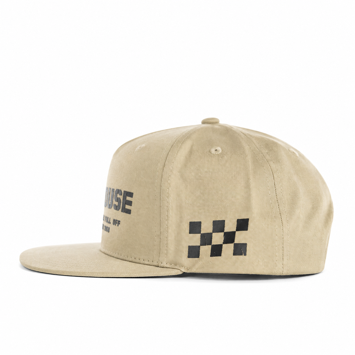 Fasthouse Men's Torn 110 Snapback Hat in Khaki - left side view