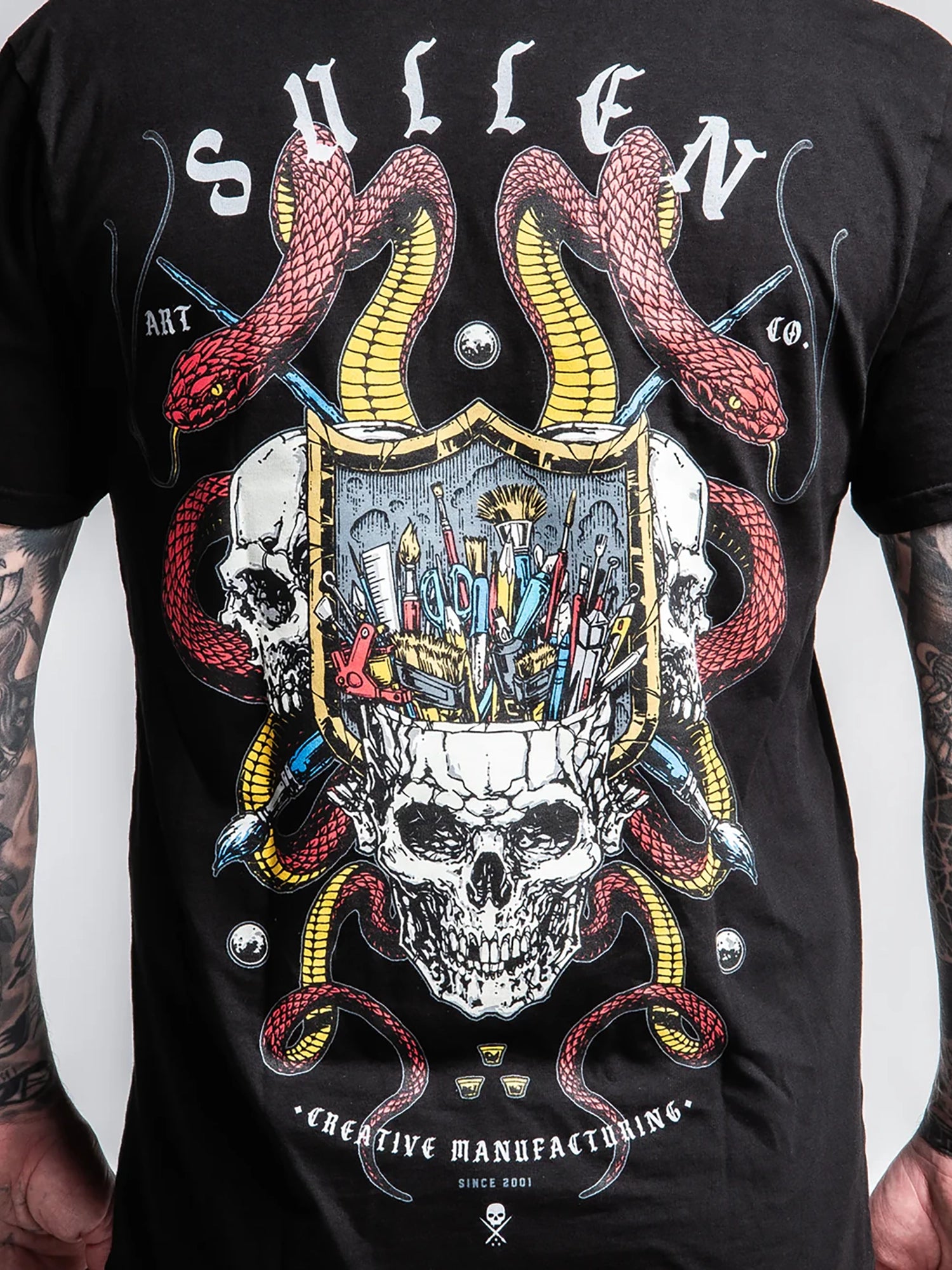 Sullen Men's Triple Header Premium Graphic Tee - Jet Black