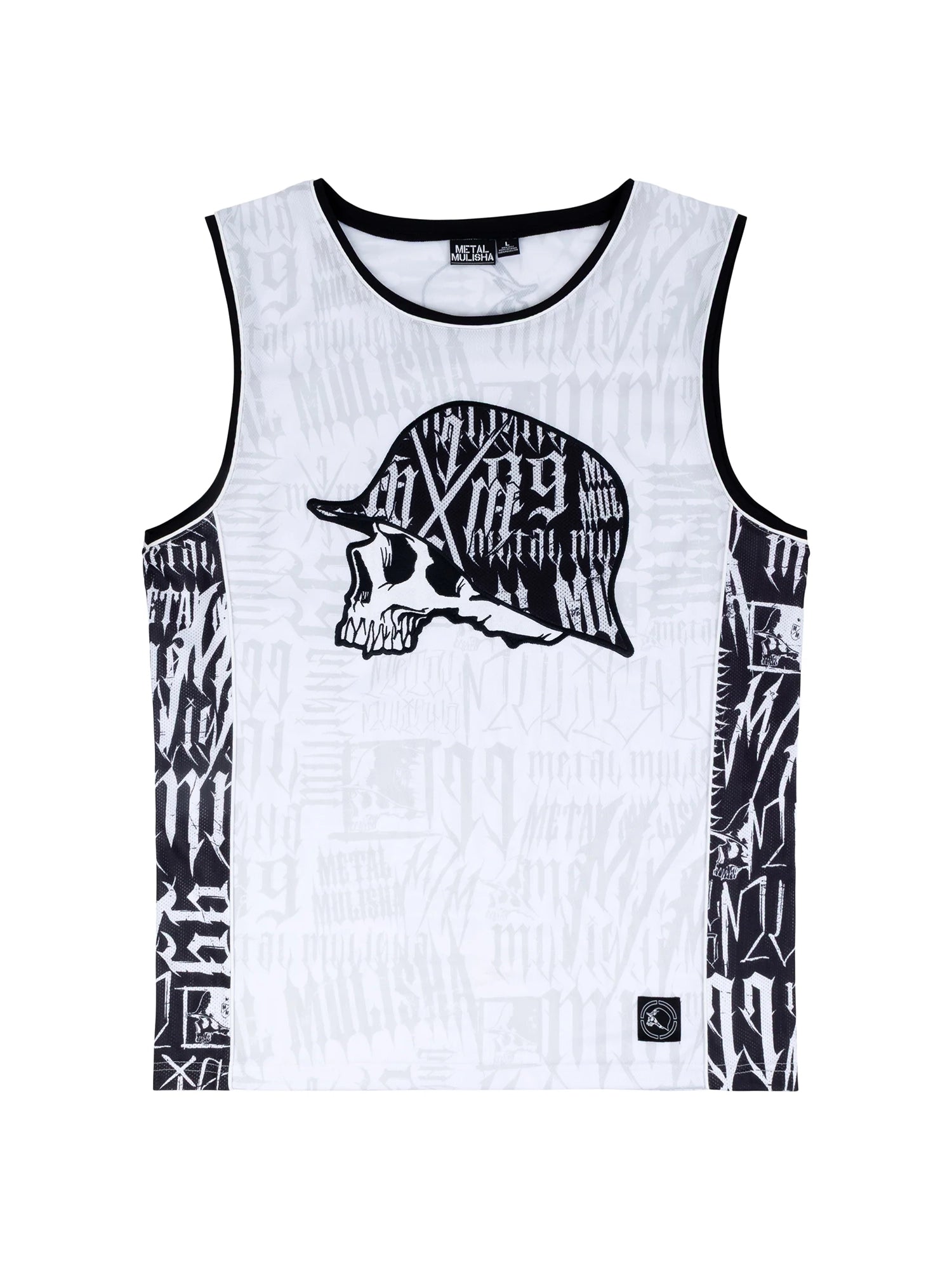 Metal Mulisha Men's Vandal Jersey Tank Top - Black/White by Metal Mulisha