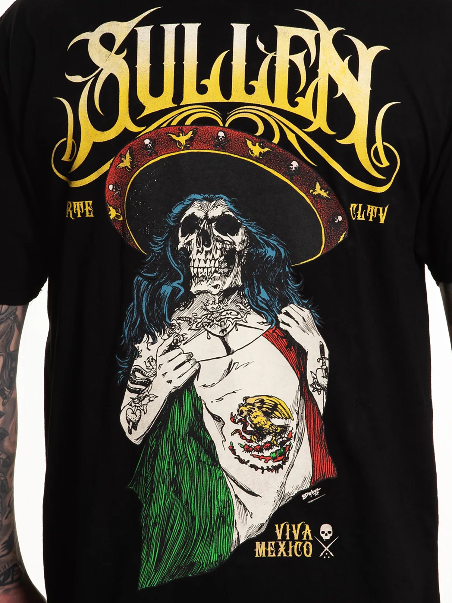 Sullen Men's Viva Mexico Premium Tee - Jet Black by Sullen