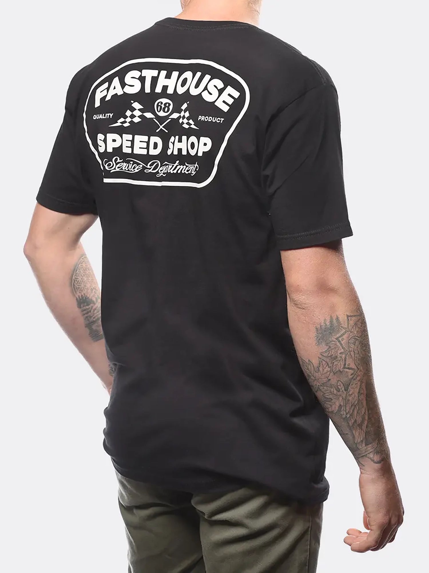 Fasthouse Men's Wedged Graphic T-shirt - Maroon – Black
