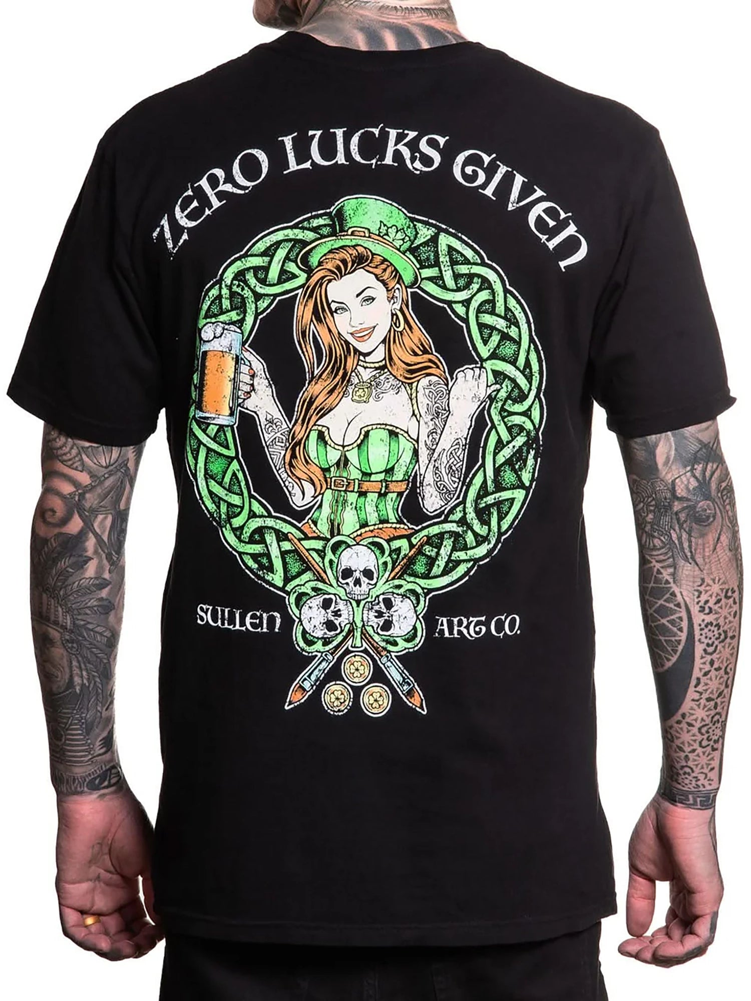 Sullen Men's Zero Lucks Given Premium Graphic T-shirt - Jet Black by Sullen