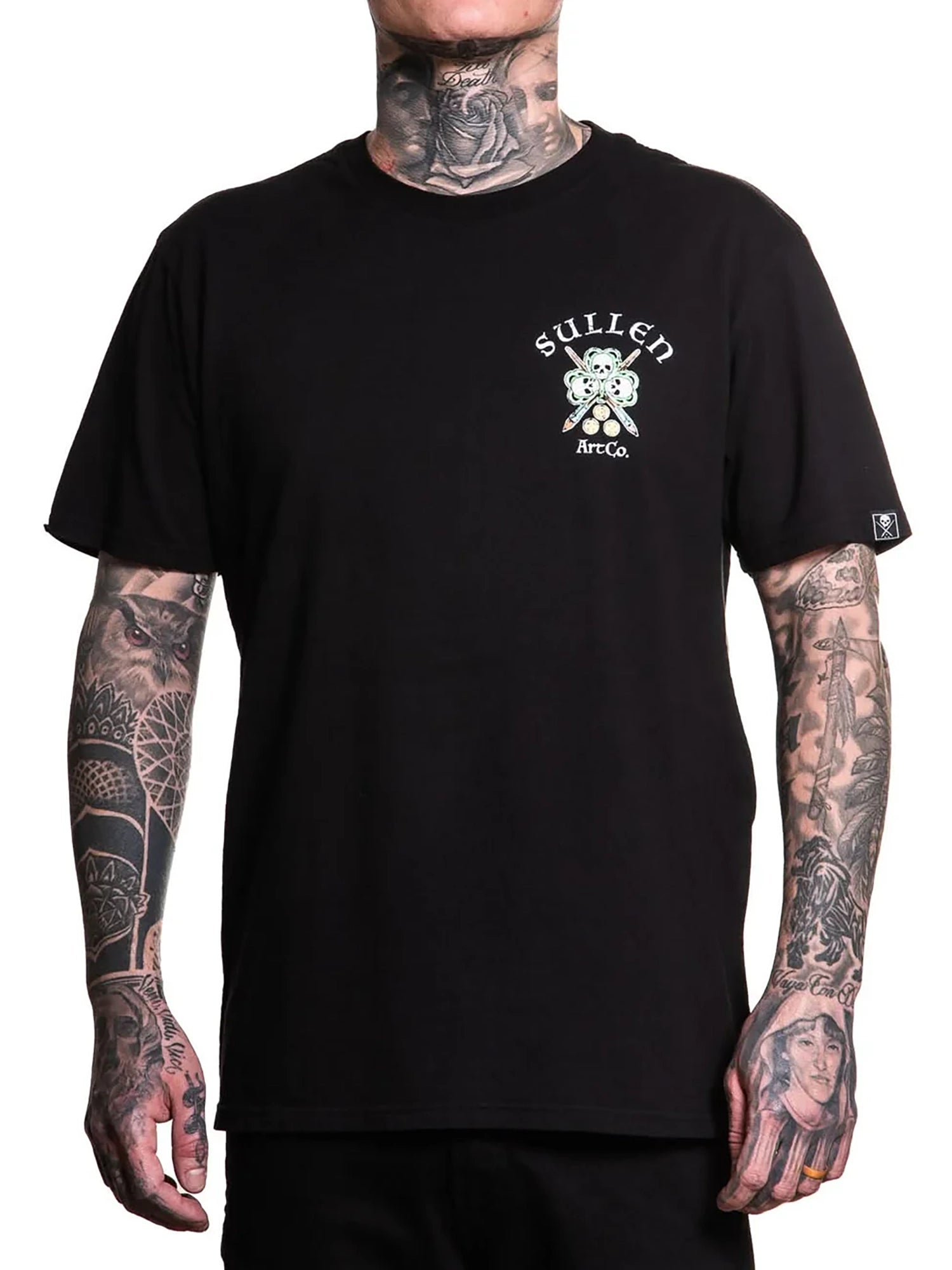 Sullen Men's Zero Lucks Given Premium Graphic T-shirt - Jet Black by Sullen