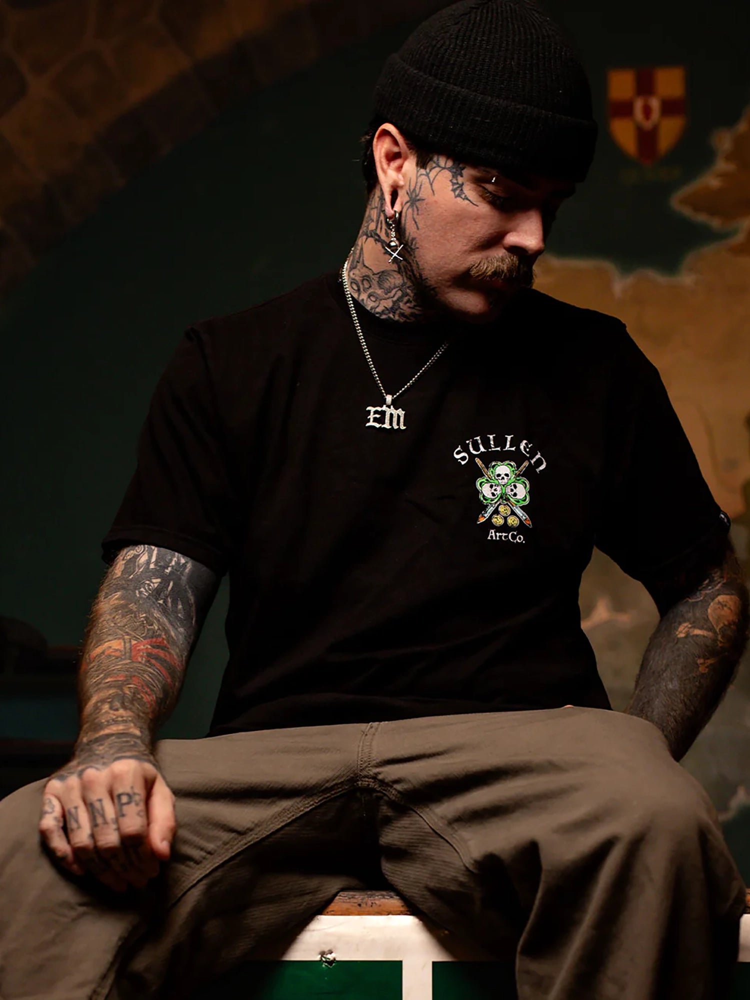 Sullen Men's Zero Lucks Given Premium Graphic T-shirt - Jet Black by Sullen