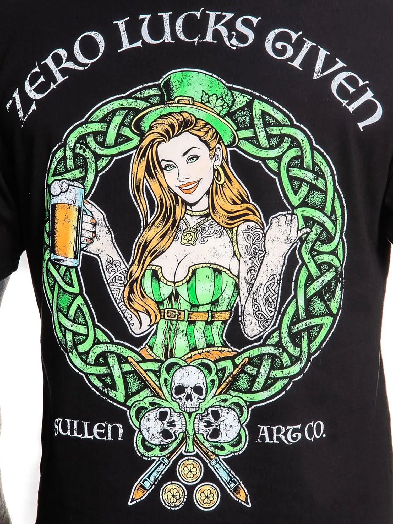 Sullen Men's Zero Lucks Given Premium Graphic T-shirt - Jet Black by Sullen