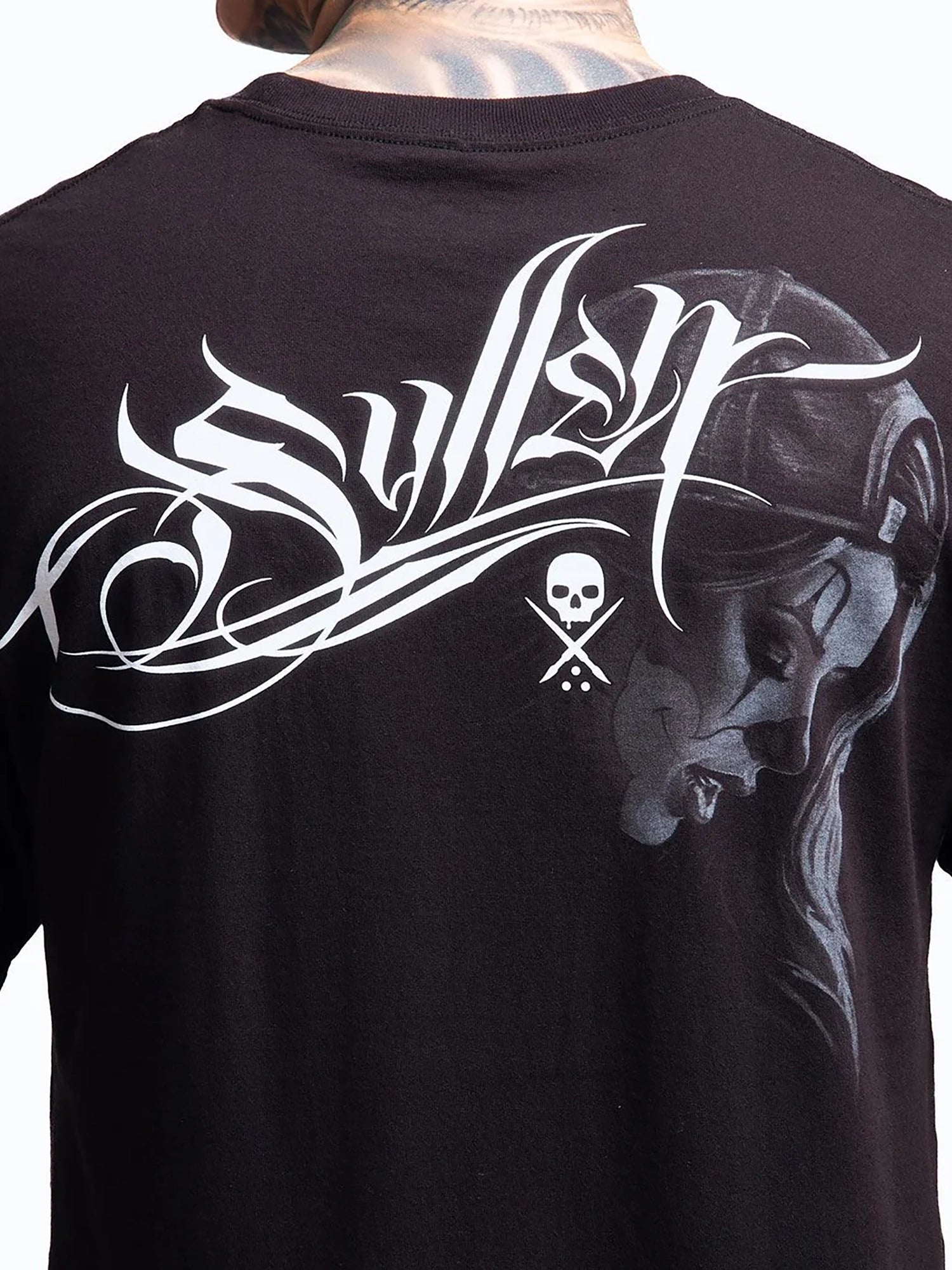 Close-up of Sullen Fallen Standard T-shirt back artwork