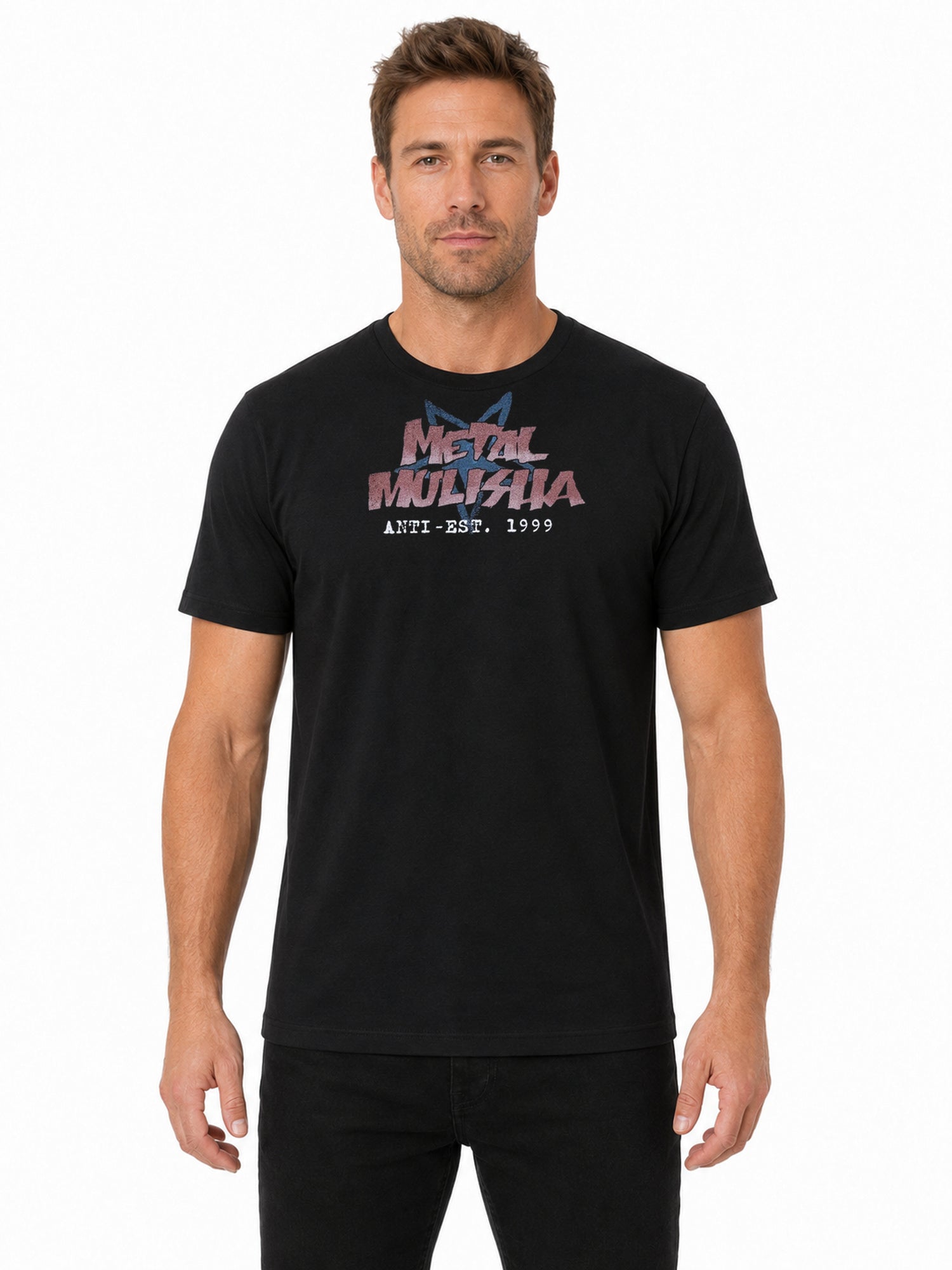 Metal Mulisha Freedom Isn't Free tee front view on model