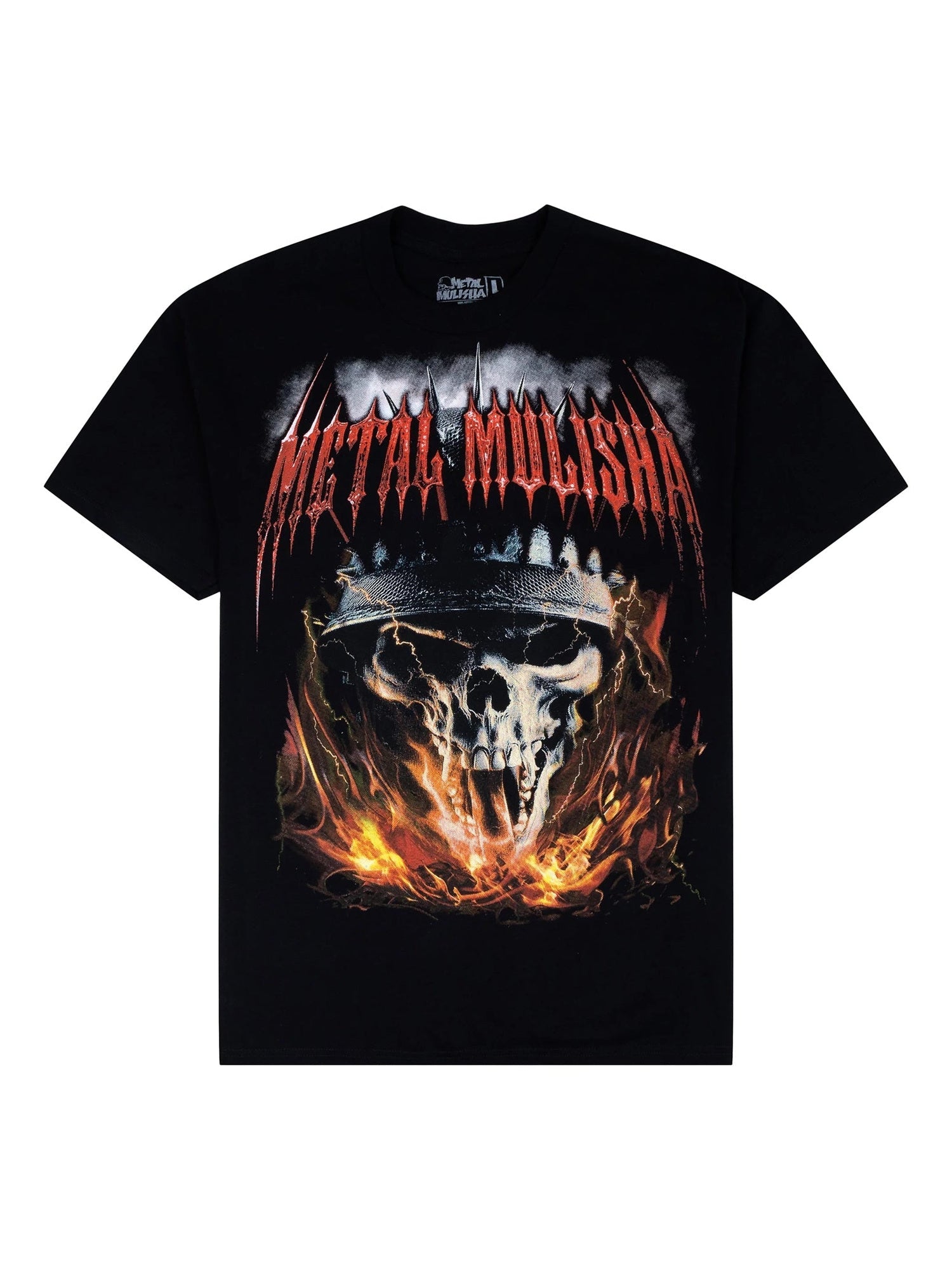 Metal Mulisha Ashes of War black graphic tee original flat front view