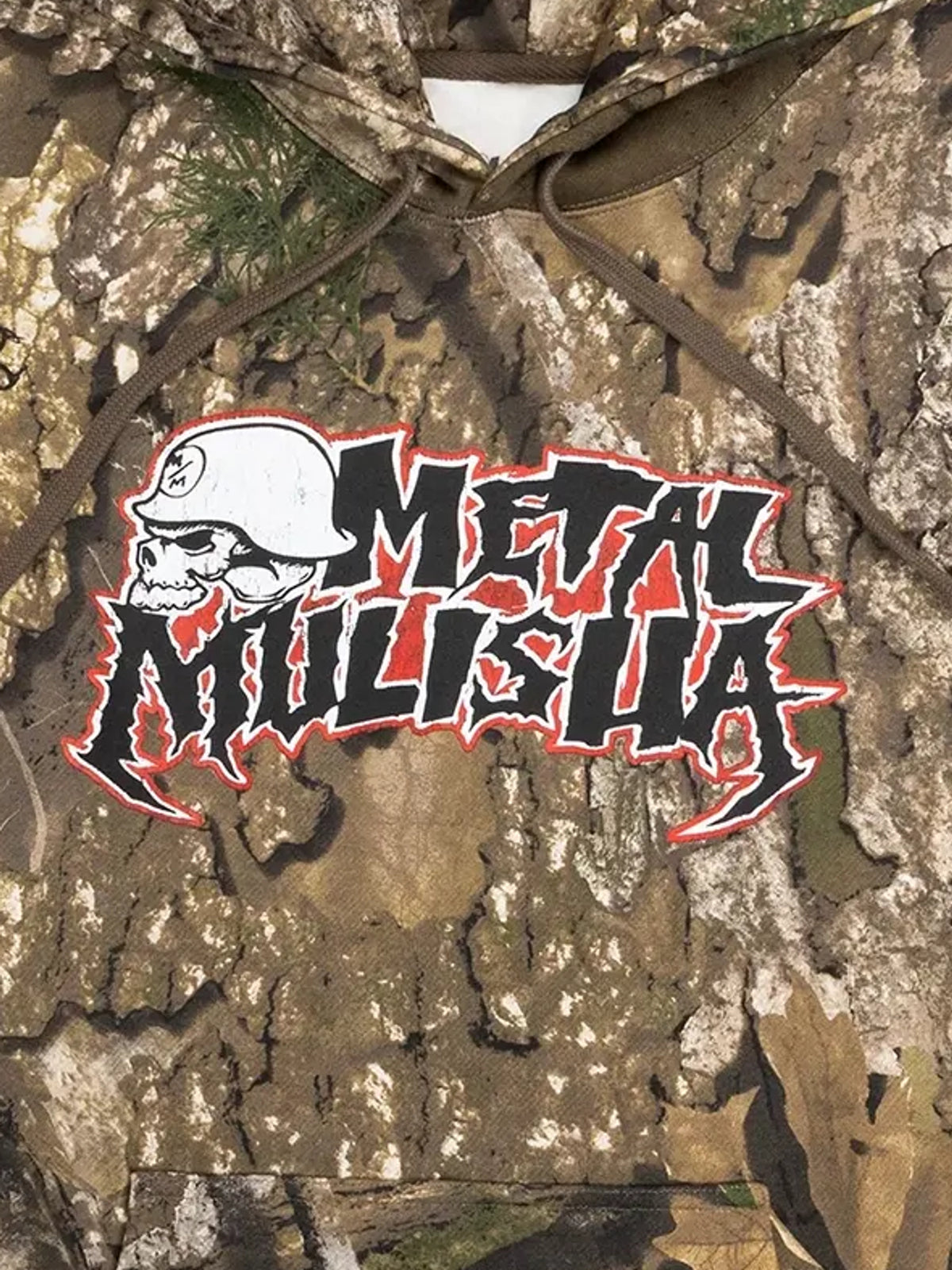 Metal Mulisha Corpo Fang Camo Heavy Hoodie graphic print close-up