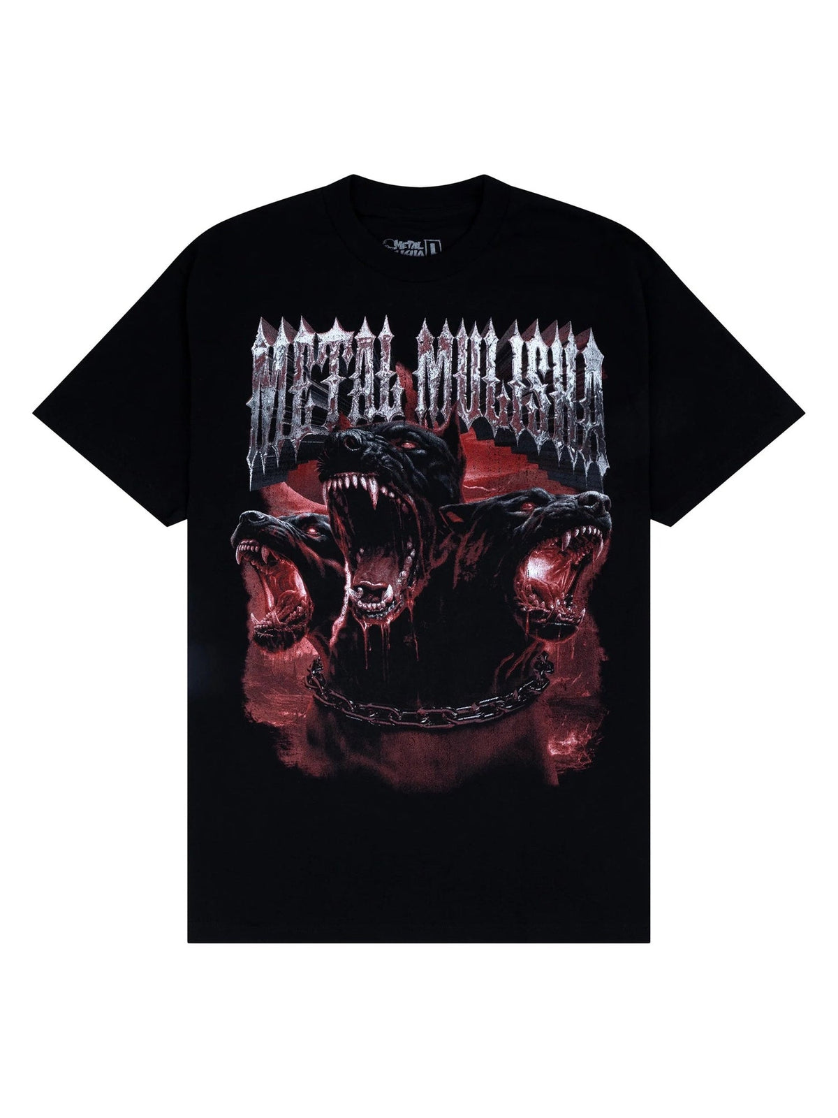 Metal Mulisha Hounds black graphic T-shirt original flat product view