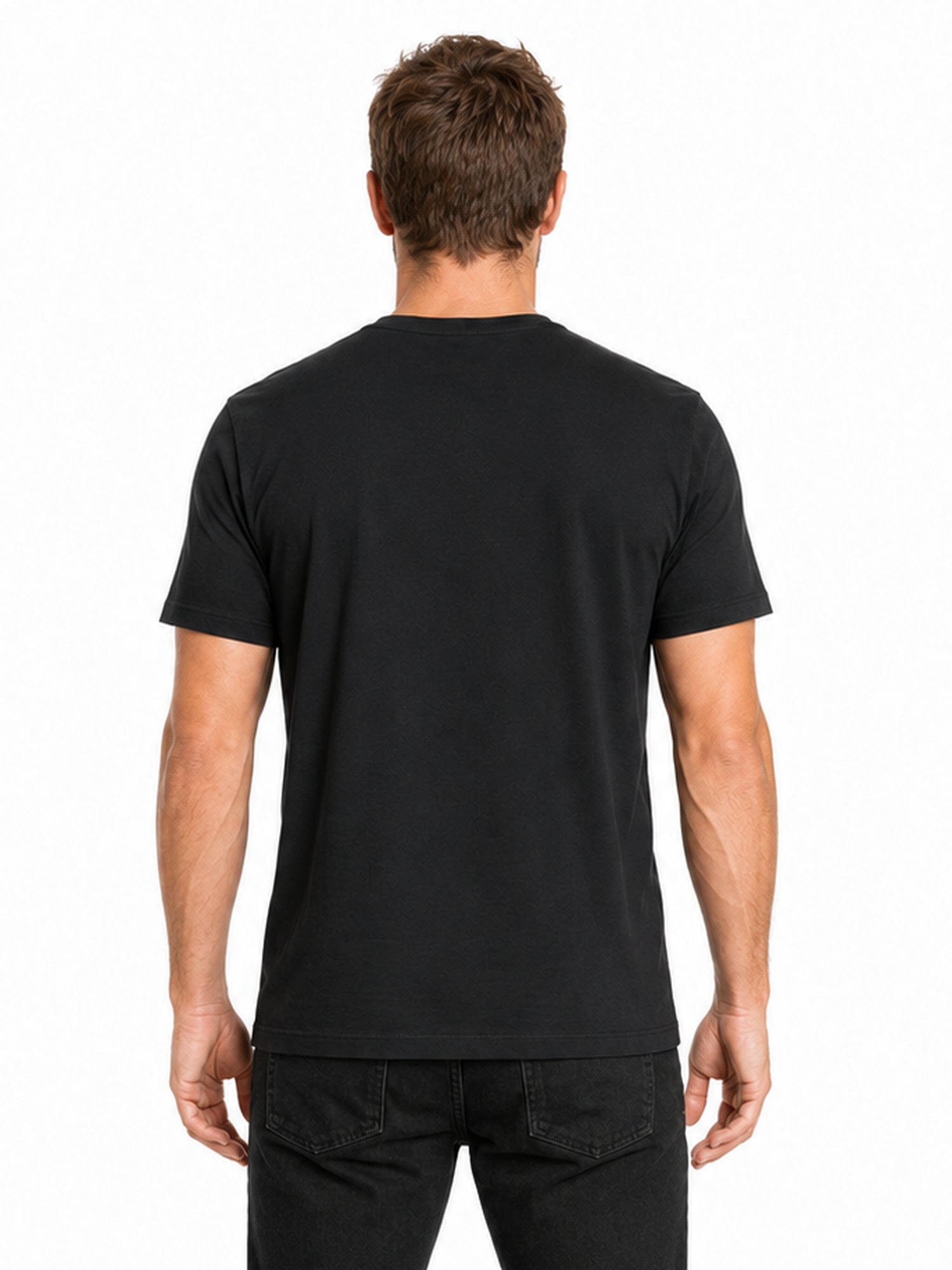 Metal Mulisha Script men's black T-shirt plain back model view