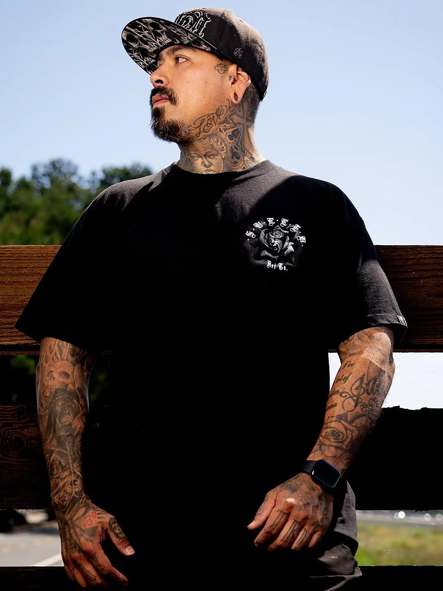 Sullen Klownin 1 Ton tee worn from the front