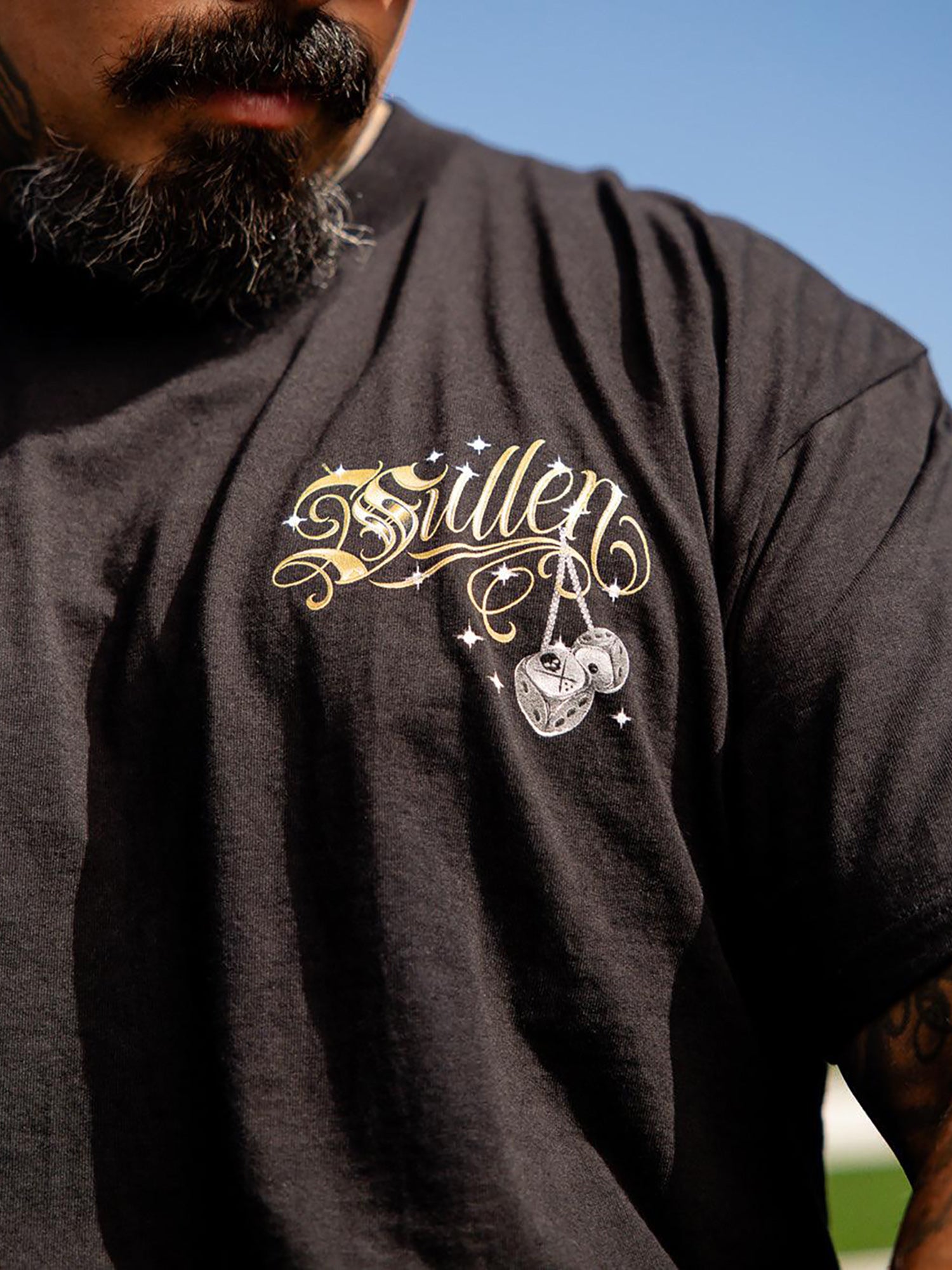 Sullen Never Look Back tee worn from the front