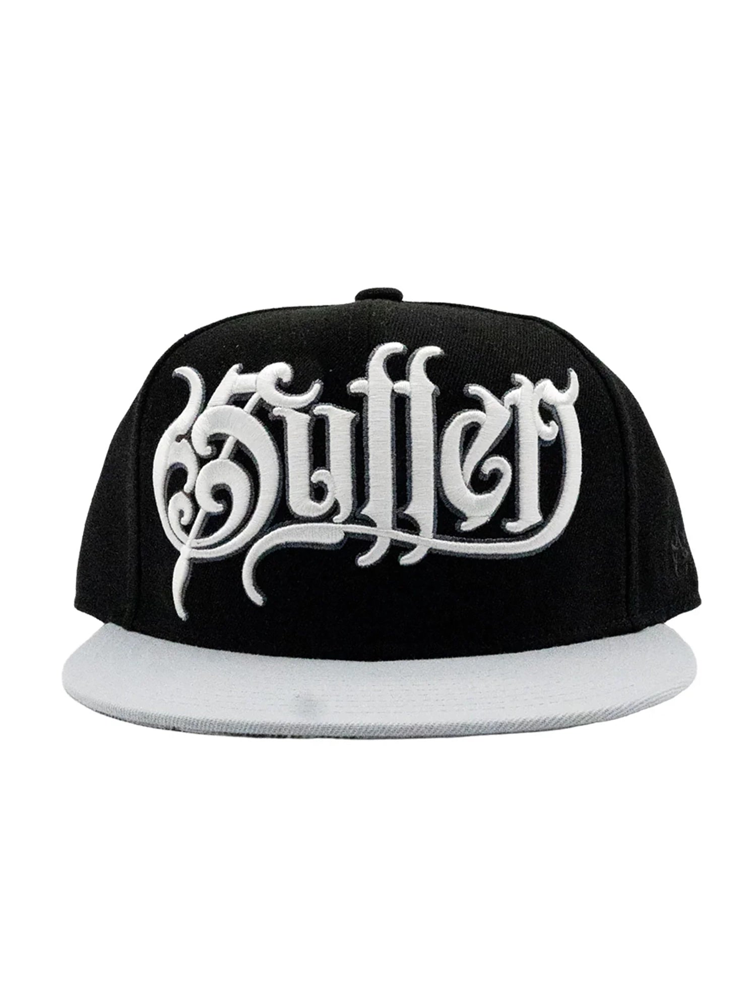 Front view of the Sullen Sweet Payasa black and grey snapback