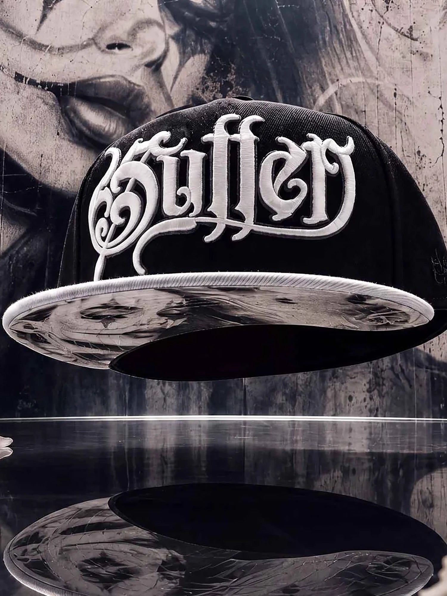 Sullen Sweet Payasa black and grey snapback lifestyle view