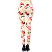 Vulcinity Ivory Roses Print Leggings