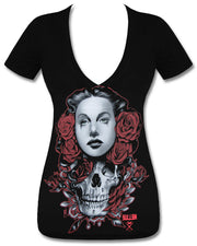 Sullen Angels Gustavo Badge Deep V-Neck Tee